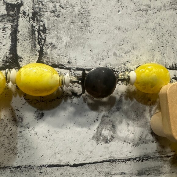 EUC Louise Carter Set Of Beaded Gemstone Necklaces In Box (Yellow & Turquoise) - Picture 4 of 15